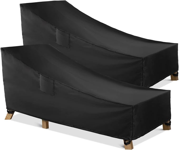 WLEAFJ Patio Chaise Lounge Cover Waterproof, Heavy Duty Outdoor Lounge Chair by WLEAFJ
