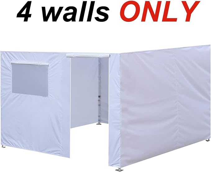 Eurmax USA Full Zippered Walls for 10 x 10 Easy Pop Up Canopy Tent, Enclosure - Image 3