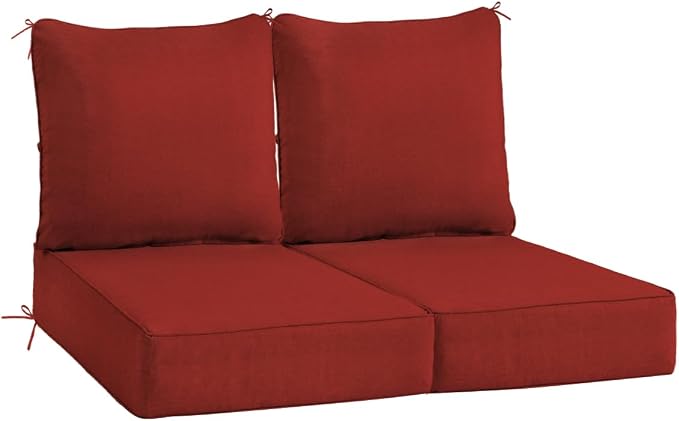 Sundale Outdoor Olefin Deep Seat Cushion Set of 2, Patio Chair Cushion and by SundaleOutdoor