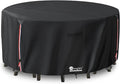 Round Patio Furniture Covers, 600D Heavy Duty Waterproof Outdoor Furniture Cover by LSongSKY