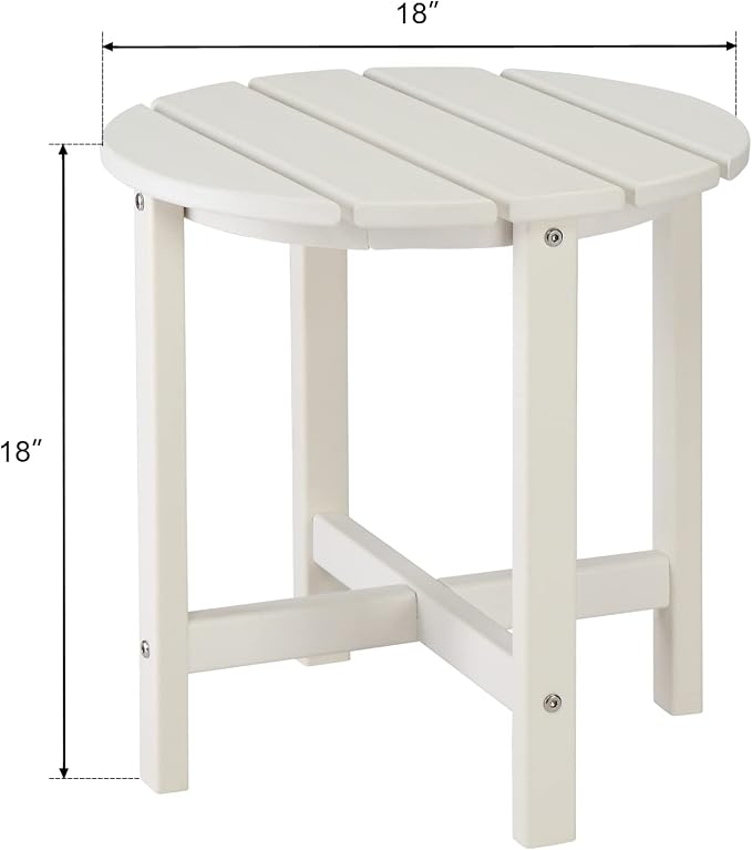 Beach Outdoor Side Table with 2 Layer Storage, Plastic Waterproof and UV - Image 4