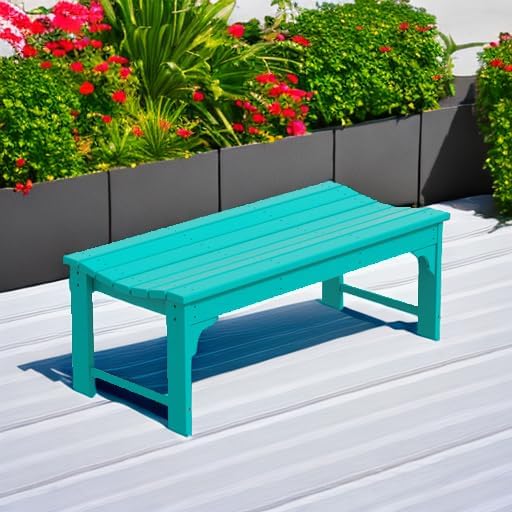 WO Home Furniture 48" Modern Backless Bench, HDPE Plastic - Image 6