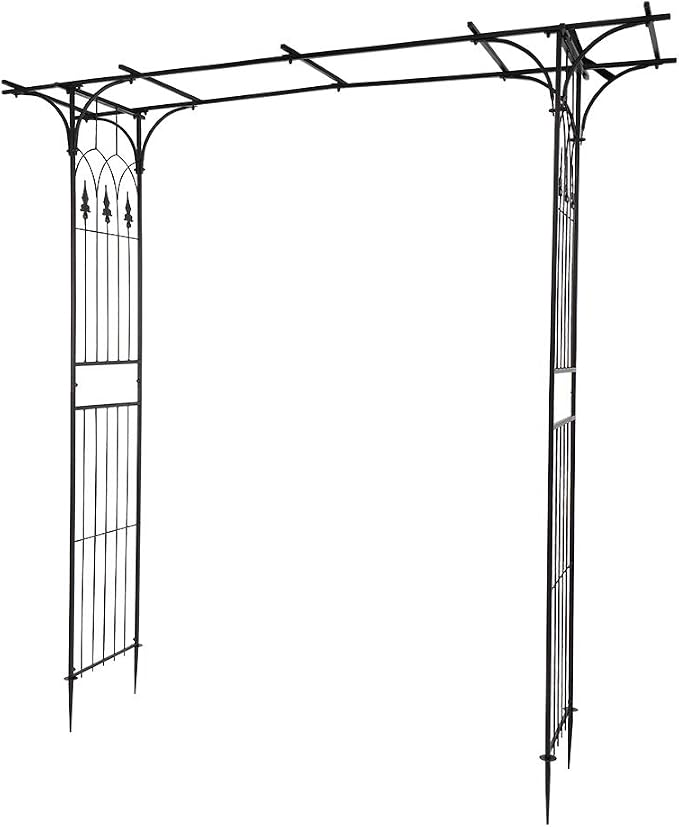 Wrought Iron Garden Arch Arbor for Climbing Plants, Outdoor Garden Lawn - Image 6