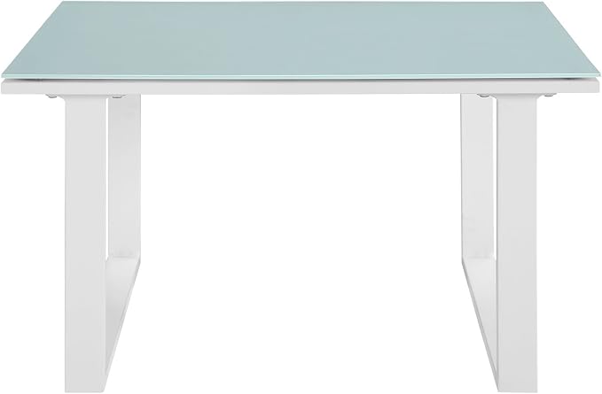 Modway Fortuna Aluminum Outdoor Patio Side Table in White - Image 3