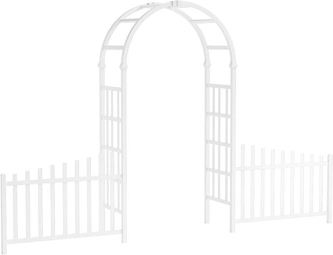 VINGLI Garden Arbor, PVC Garden Arch Trellis by VINGLI