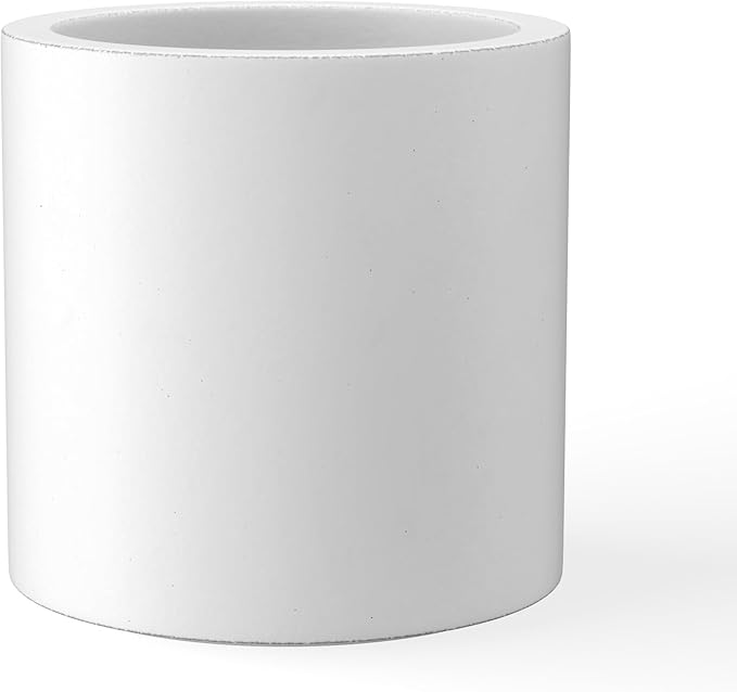 Kante 12.6" Dia Round Concrete Planter, Modern Style Large Cylindrical Plant Pot by Kante