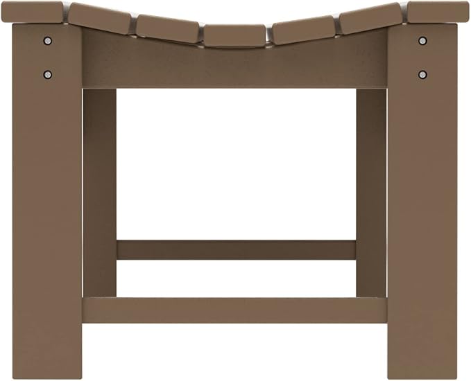 WO Home Furniture Outdoor 46" Backless HDPE Adirondack Bench, Poly Lumber Seat - Image 6