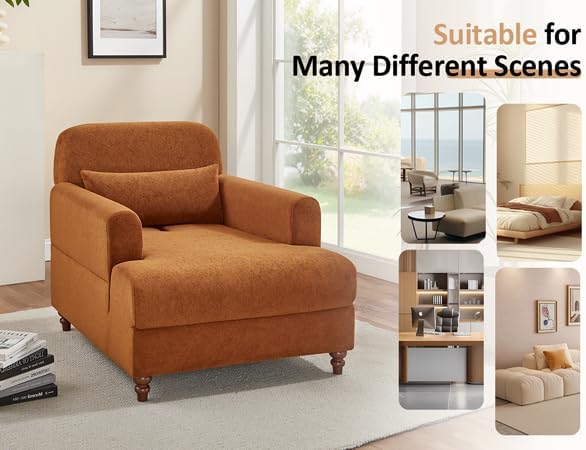 Oversized Chaise Lounge Chair, Cloud Fluffy Chaise Sofa Recliner - Image 8
