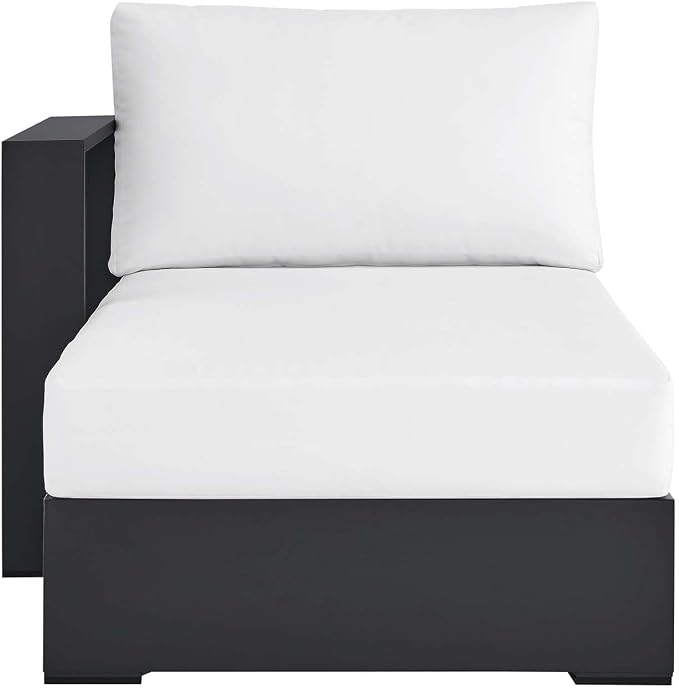 Modway Tahoe Aluminum Outdoor Chaise Lounge in Gray White - Image 5