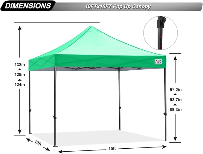 ABCCANOPY Patio Pop Up Canopy Tent 10x10 Commercial-Series - Image 4