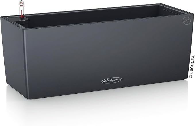 Lechuza BALCONERA Color 50 Slate, Self-Watering Window Box, H7.5 L19.7 W7.5 in by LECHUZA