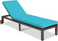 Tangkula Patio Chaise Lounge Chair, Outdoor Rattan Lounger Recliner Chair by TANGKULA