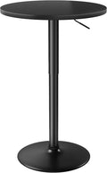 Flamaker Round Bistro Pub Table 23.6 Inch Height Adjustable 360° Swivel Bar by Flamaker