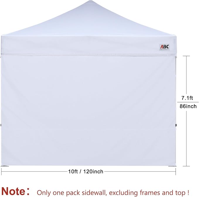 ABCCANOPY Instant Canopy SunWall 10x10 FT, 1 Pack Sidewall Only, No Frame or Top - Image 2