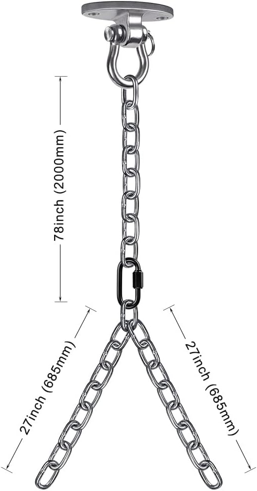 BeneLabel Set of 2 Heavy Duty Porch Swing Hanging Chain Kit, Hammock Hardware - Image 3