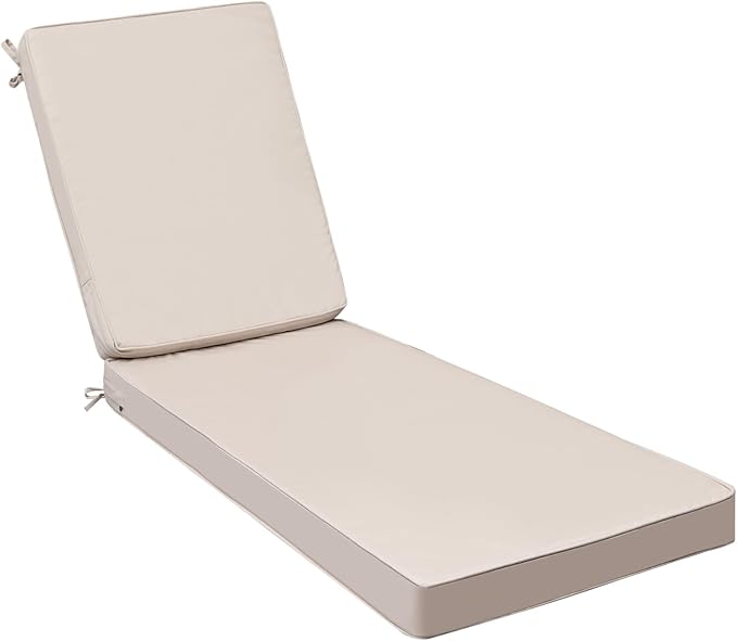 AAAAAcessories Outdoor Chaise Lounge Cushions, Fade-Resistant, Waterproof Patio by AAAAAcessories