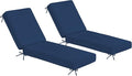 Sundale Outdoor Olefin Chaise Lounge Cushion Set of 2, Water-Resistant Patio by SundaleOutdoor