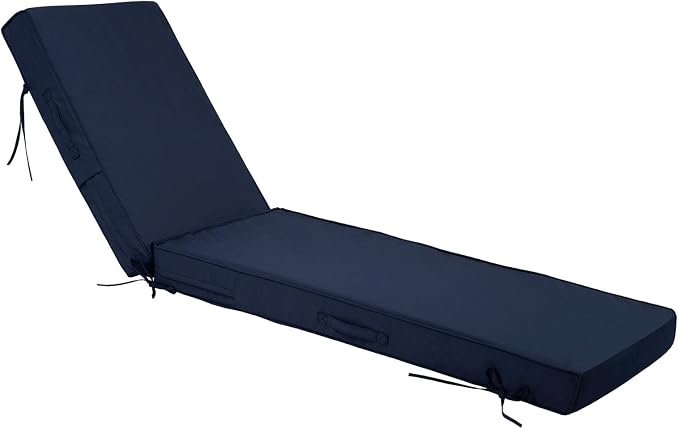 Outdoor Chaise Lounge Cushions, 4 Inch Thick Waterproof Fade Resistant Patio by SXIORMHJ
