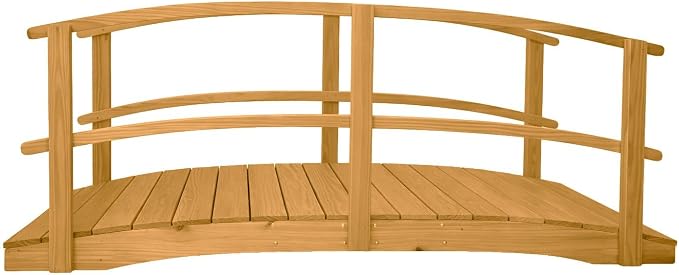 10 FT Oak Amish Made Garden Bridge by Unknown