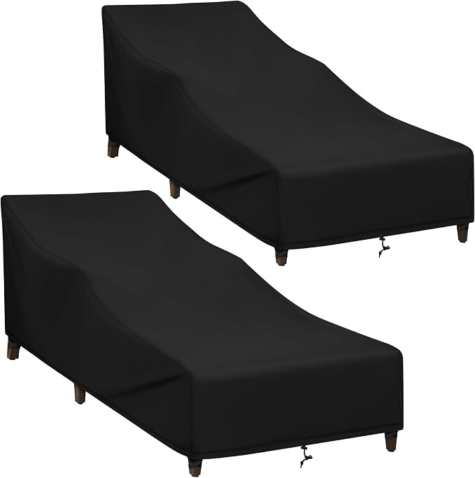 SunPatio Chaise Lounge Covers Outdoor Waterproof, 2 Pack Patio Lounge Chair - Image 8