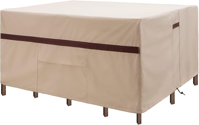 Patio Table and Chair Covers Square 76''L x 76''W x 32''H Waterproof Outside by PATIOASIS
