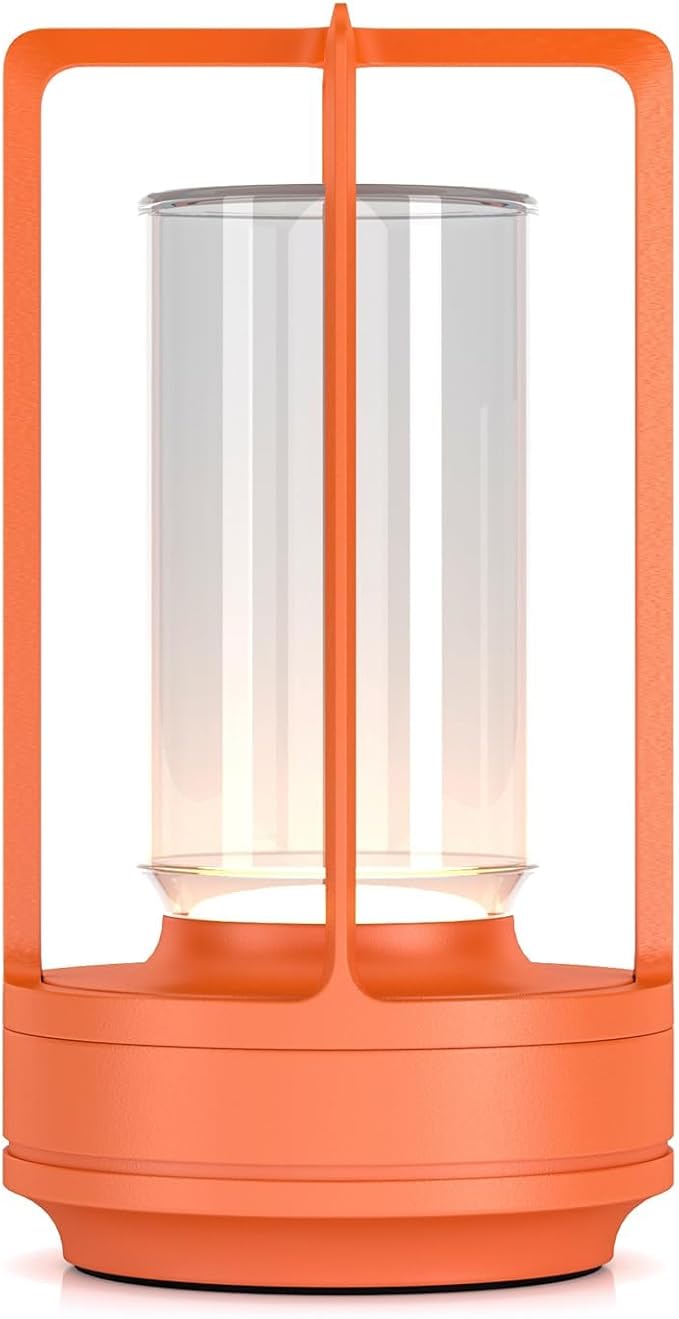 Portable Metal Table Lamp for Indoor/Outdoor, Rechargeable Cordless LED Lamp by HAPYGILightings