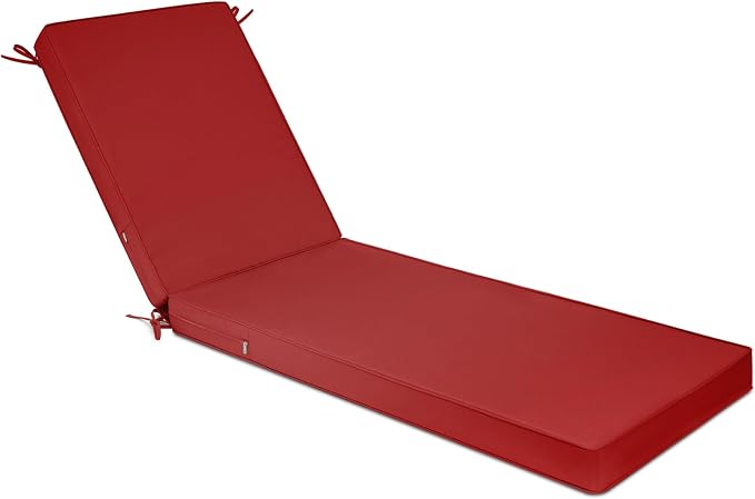 Lounge Chair Cushion Waterproof Chaise Lounge Cushions 72x21x3 Inch Non-Slip by Parkerly