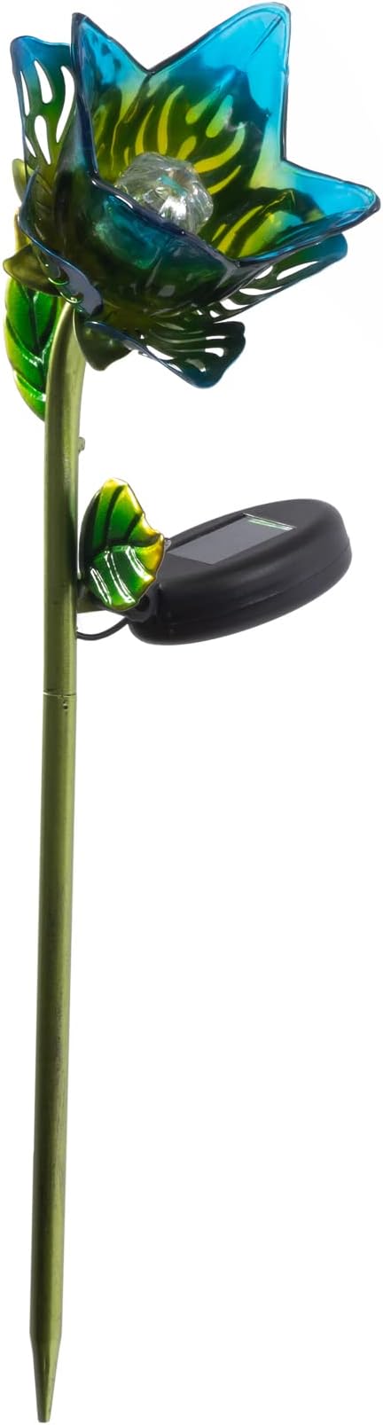 Crosslight Glass Flower Solar LED Waterproof Outdoor Garden Stake - Image 7