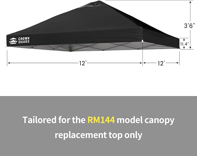CROWN SHADES 12x12 Canopy Replacement Top - Image 2