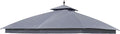 Canopy Top for Garden Treasures 10 ft x 10 ft Brown Metal Square Semi- Gazebo by APEXGARDEN