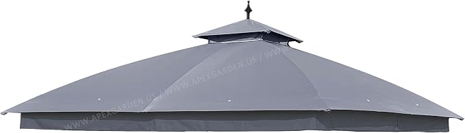 Canopy Top for Garden Treasures 10 ft x 10 ft Brown Metal Square Semi- Gazebo by APEXGARDEN
