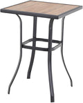 PHI VILLA Patio Bar Table, Outdoor Bar Height Bistro Table by PHIVILLAThepioneerofcomfortablehouseholdsupplies
