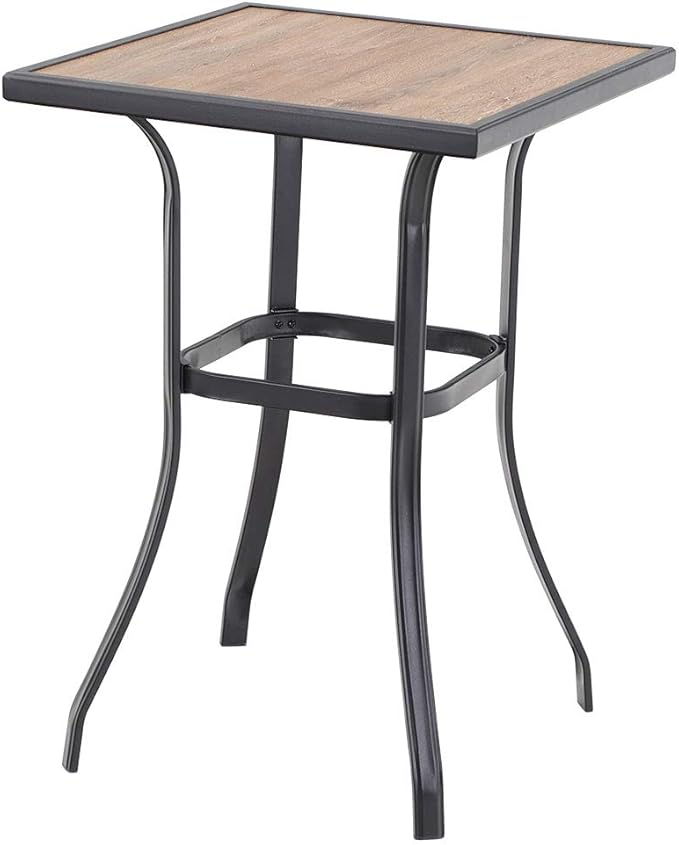 PHI VILLA Patio Bar Table, Outdoor Bar Height Bistro Table by PHIVILLAThepioneerofcomfortablehouseholdsupplies