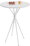 VASAGLE Bar Table, Round Cocktail High Top Pub Bistro Table by VASAGLEbySONGMICSHOME