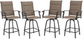 PHI VILLA Outdoor Patio Swivel Bar Stools Set of 4 by PHIVILLAThepioneerofcomfortablehouseholdsupplies