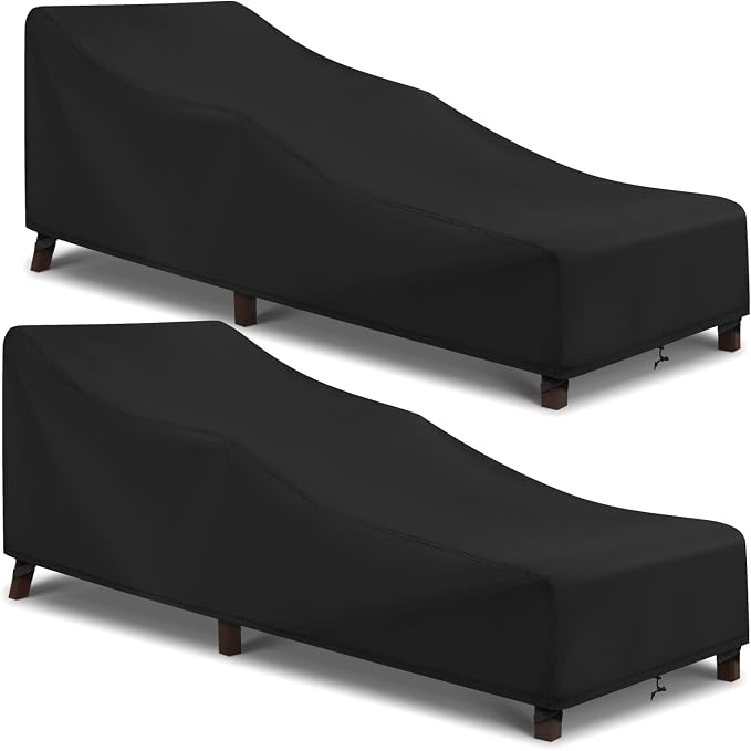 Arcedo Outdoor Chaise Lounge Chair Cover 2 Pack, Waterproof Patio Furniture by ARCEDO