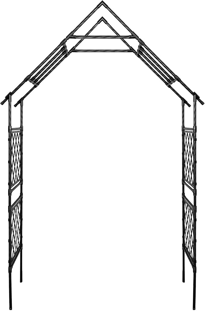 7.87x3.93Ft Metal Garden Arch Trellis - Image 7