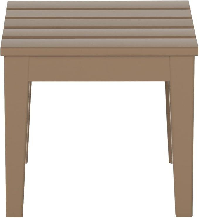 WestinTrends Ashore Outdoor Patio Modern Adirondack Side Table, Weathered Wood by WestinTrends