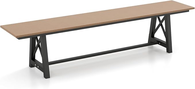 Giantex Outdoor Bench, 3-4 Person Garden Bench, 1100 LBS Capacity, Weatherproof by Giantex