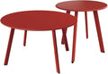 Grand patio Round Steel Patio Coffee Table Weather Resistant Nesting Tables by GrandPatio