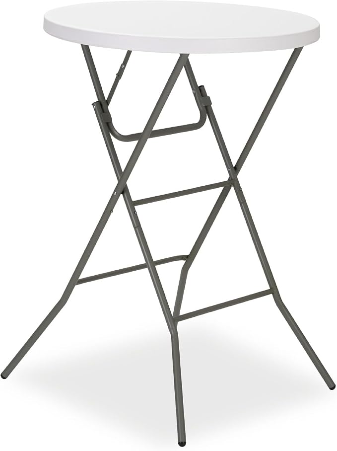 32" Round Folding Table, Portable Bar Height Folding Table by GlowitLian