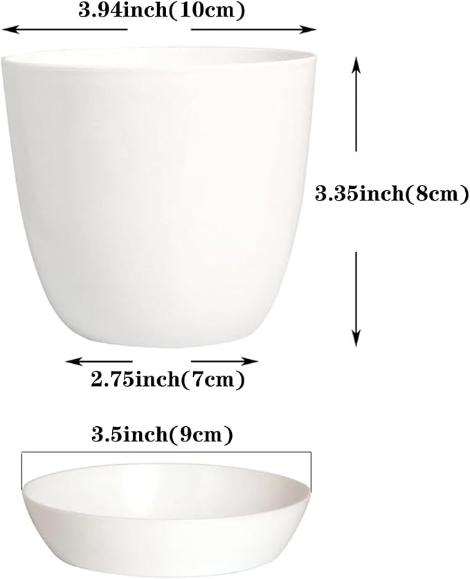 Tergy 50 Pack 4 Inch Plant Pots Bulk Small Plastic Planters Pots - Image 2