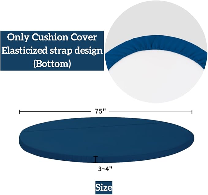 Outdoor Weatherproof Sunproof Waterproof Round Bed Cover, - Image 2