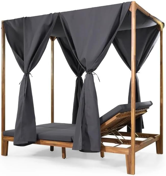 Merax Outdoor Sofa Bed for Patio, Patio Outdoor Canopy Daybed - Image 4