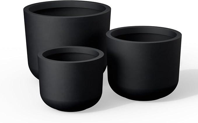 Kante 13", Outdoor Indoor Modern Planter Pots, Lightweight, Weather Resistant by Kante