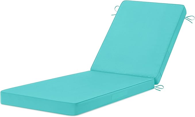 Chaise Lounge Cushions Outdoor, 4 Adjustable Ties Lounge Chair Cushions by HOMELYSIAN