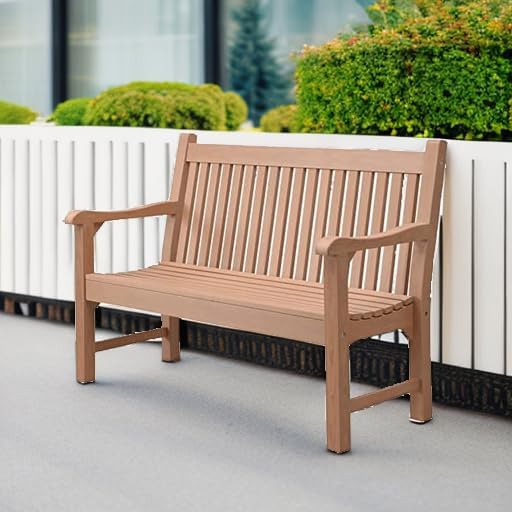 Psilvam 2-Person Poly Lumber Outdoor Bench - Image 5