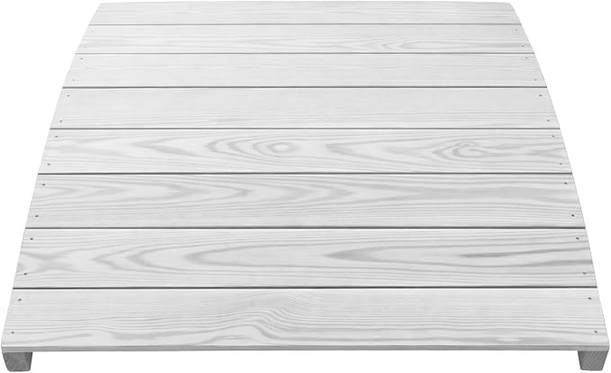4 FT White Amish Made Pinewood Heavy Duty Garden Bridge - Image 6