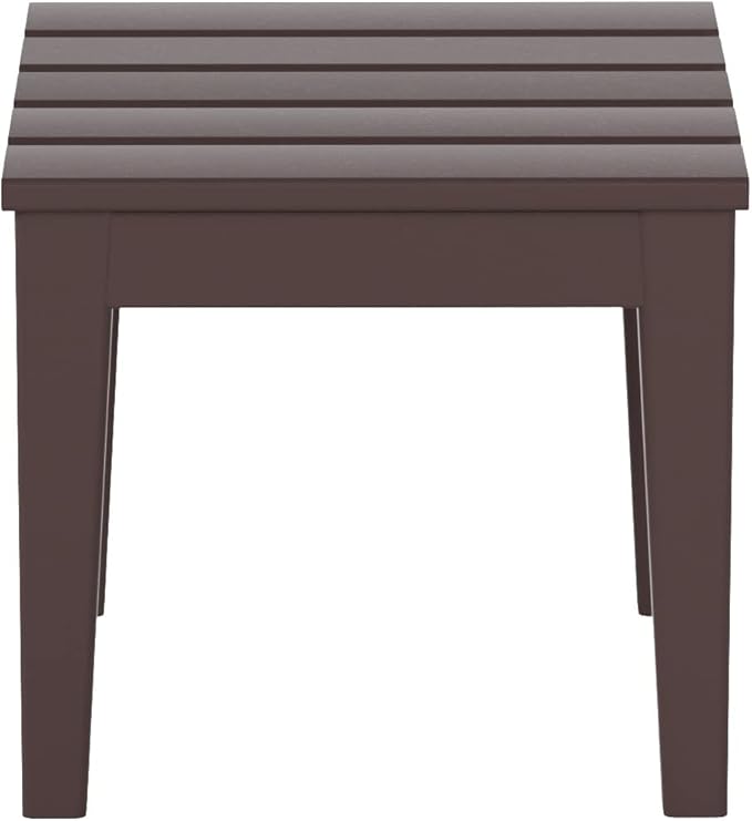 WestinTrends Ashore Outdoor Patio Modern Adirondack Side Table, Dark Brown - Image 4