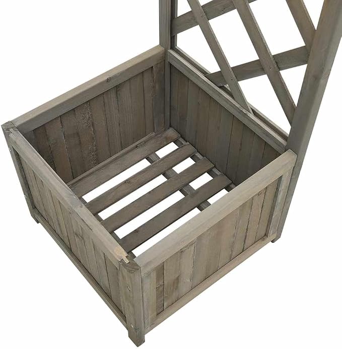 vidaXL Garden Pergola with Planter, Weather Resistant, Decorative Outdoor - Image 4